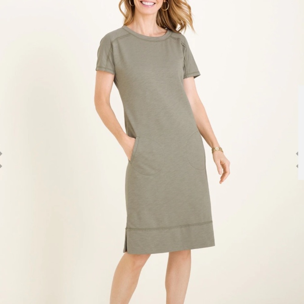 Chicos Zenergy Lace-Up Back Dress Size 0